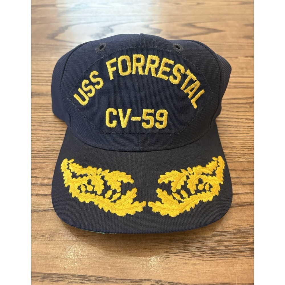 New Era Pro Model USS Forrestal Snapback Hat CV-59 USA‎ Military Small/Medium